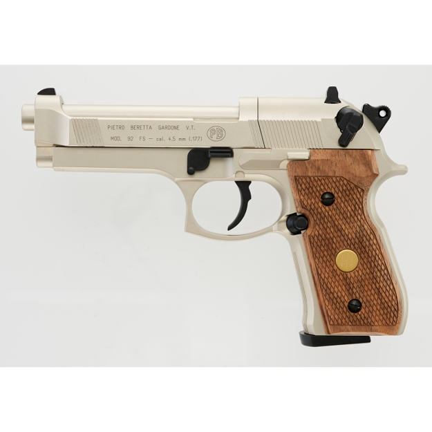 BERETTA M 92 FS NICKEL/WOOD