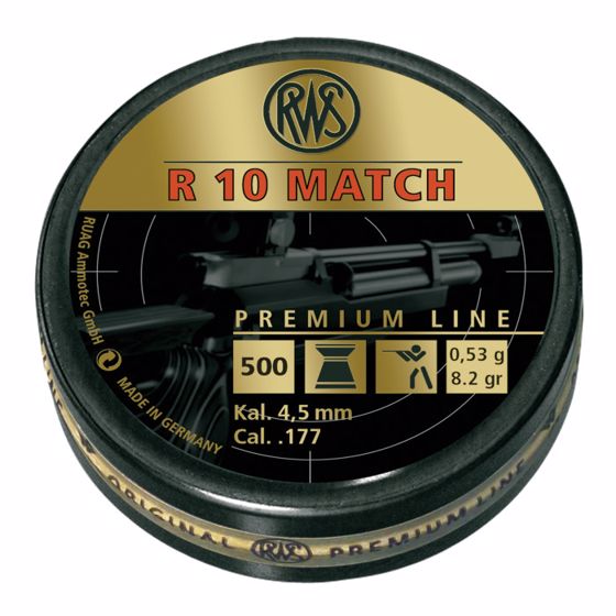 RWS R10 MATCH PREMIUM LINE HEAVY 4.50 MM (8.2 GRAINS) 500CT | Umarex USA