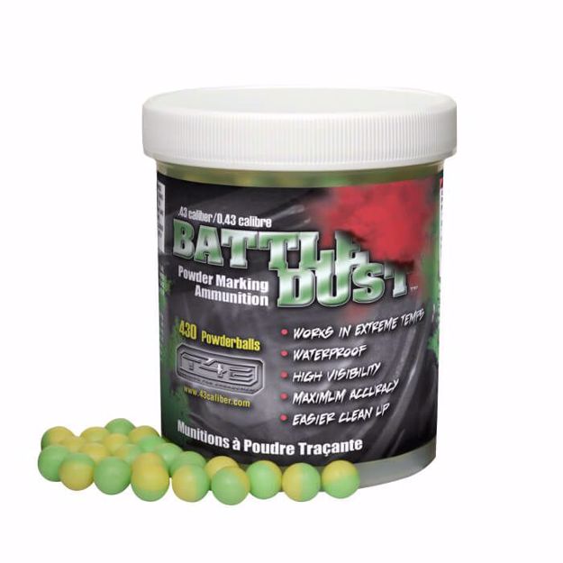 T4E BATTLE DUST .43 BALLS GREEN/YELLOW - WHITE FILL BULK 8000 CT FOR UMAREX PAINTBALL GUN