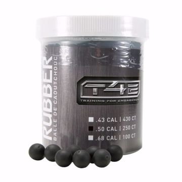 Picture of T4E RUBBER BALL .50 CAL -BLACK- 250 CT