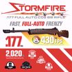 UMAREX StormFire .177 caliber CO2 BB Air Rifle Right Side Angle infographic
