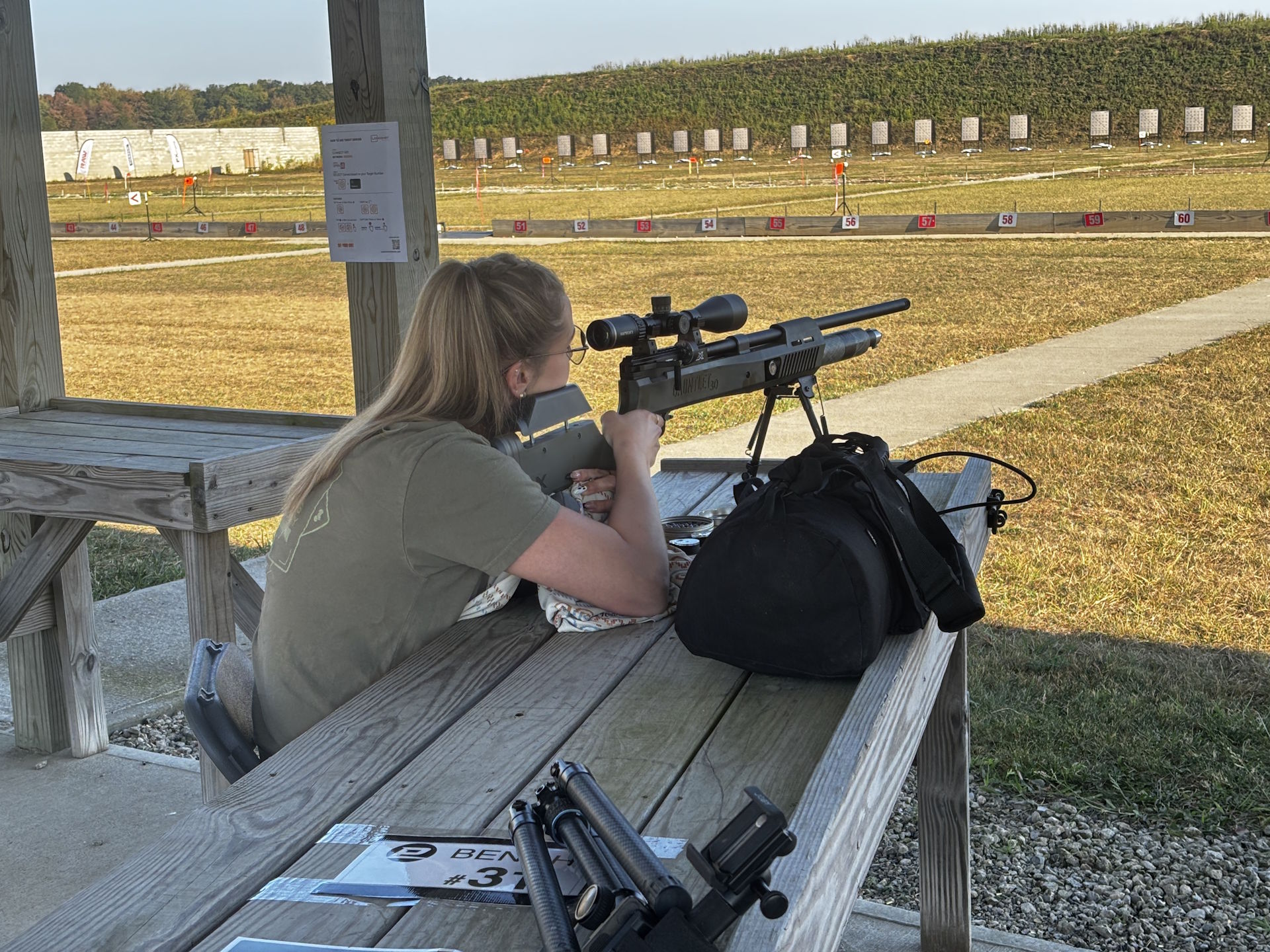 Ashley Rasmussen with the Umarex Gauntlet SL30 PCP air rifle