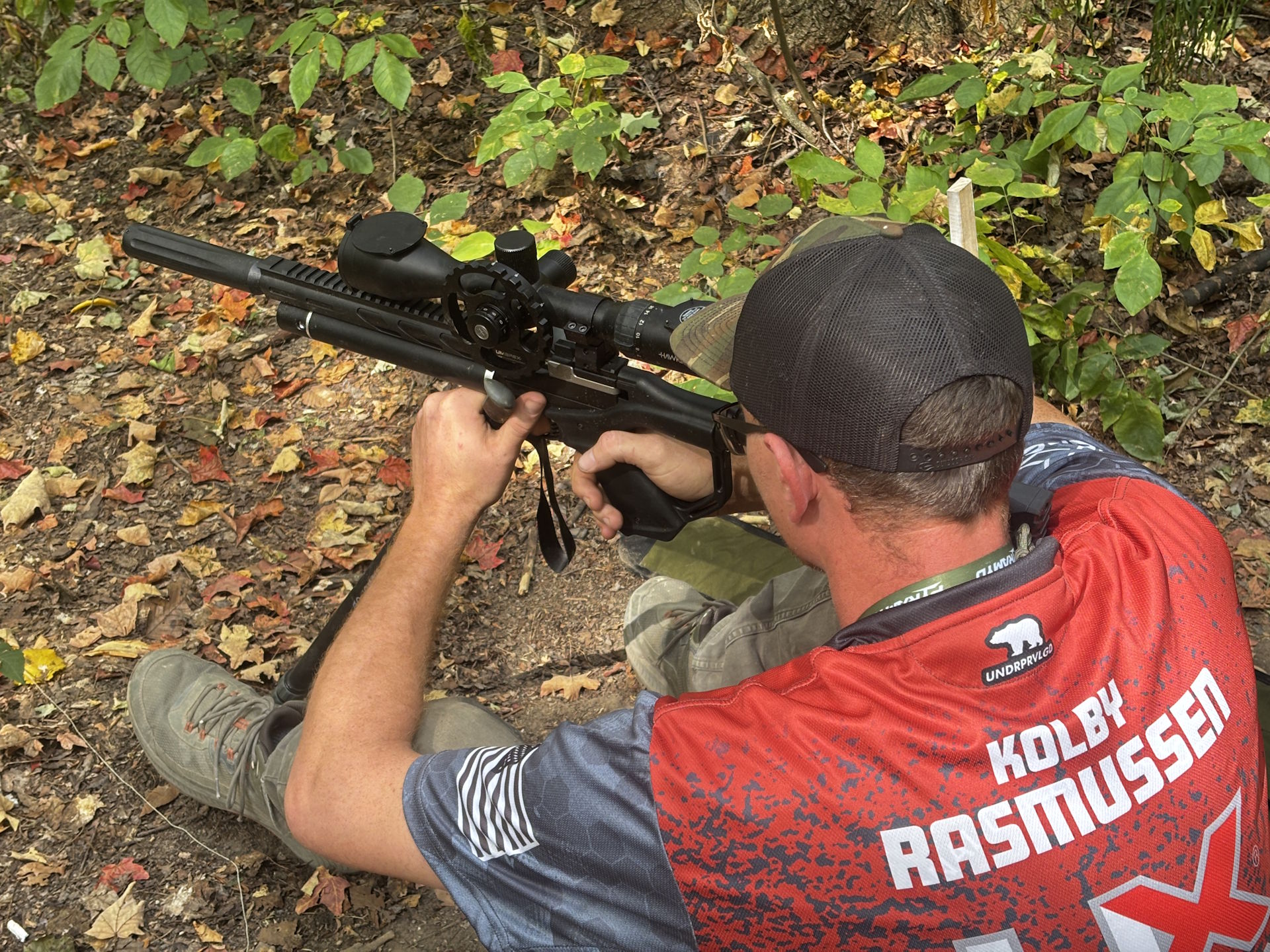 Umarex Notos PCP air rifle being used in Field Target Competition