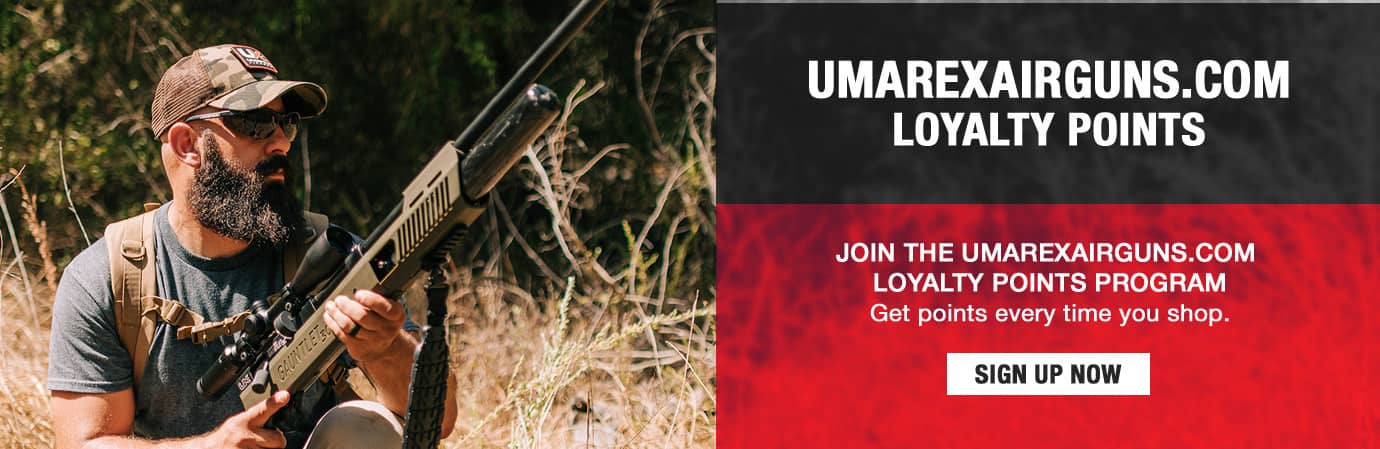 Join the umarexairguns.com loyalty points program